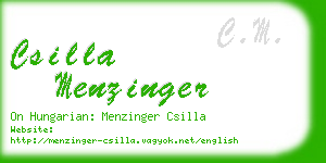 csilla menzinger business card